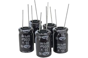 121AV 2200uF 35V Radial Electrolytic 105°C Capacitor 12.5mm x 30mm (Pack of 5)