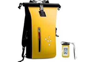 SCHITEC 25L Sac à Dos Imperméable de Sac/Sacs Etanches pour Activités de Plein Air et Sports Aquatiques Camping Nautique Kayak Pêche avec Une Pochette étanche de Téléphone