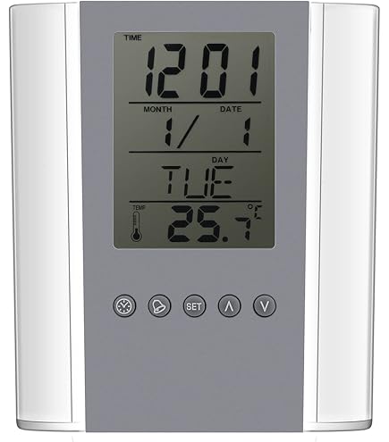 Orologio Digitale Portapenne Con Sveglia E Snooze – Display LCD Con Temperatura E Calendario Perpetuo – Per Scrivania, Soggiorno, Camera Da Letto
