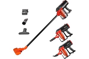 Belaco Corded Upright vacuum cleaner black and orange 600W 3 in 1 Stick handheld hoover bagless HEPA and Multi cyclonic function hoover portable and light weight