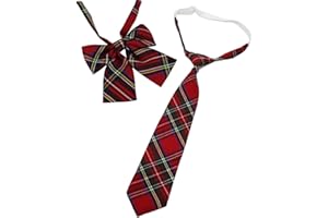 TPZORJX Krawatte Rot, Tartan Krawatte, Schottenmuster Fliege, Frauen scarf, Accessoire, Kostüm, Karneval, Mottoparty, für damen herren