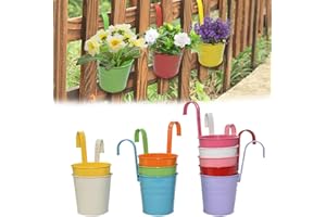 ARMO GARDENING Armo® 10 x Metal Flower Hanging Basket Flower Pots Hanging Plants Garden Balcony Basket Decoration For Balcony Plants