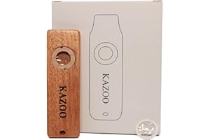 Fartime Wooden Kazoo With Lanyards,Kazoo Flute Diaphragms And A Beautiful Gift Box-Musical Instruments.(Wood color)…