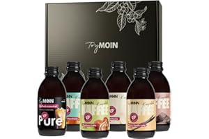 ‎TRY MOIN TryMoin – Probier- und Geschenkset – 6 Flaschen Kaffeekonzentrat mit Kaffeesirup, Eiskaffee auf Barista Niveau, Kaffee-Geschenk-Set, Kaffee-Sirup-Set, 65 Kaffees