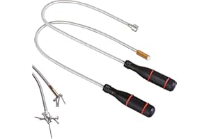 SOGHO Magneti a barra, 2 pezzi, pinza magnetica flessibile, con collo di cigno, pinza magnetica pieghevole, extra forte, asta magnetica telescopica per raccogliere piccole parti, oggetti in metallo
