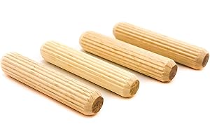 Tolux Tasselli di legno 10x50 [mm] Confezione da 50 pezzi, Spine in legno, Spine in legno zigrinate, Plug in legno, In legno di faggio di alta qualità secondo DIN 68150