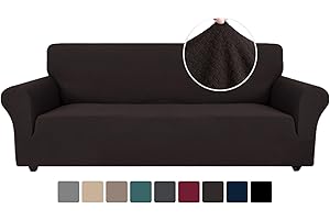 Ystyle Elastyczny Pokrowiec Na Sofę 3-Osobową, Uniwersalny Rozciągliwy Pokrowiec Na Kanapę Z Podłokietnikami, Wytrzymały Żakardowy Narzuty Na Sofę, Zmywalny Ochraniacz Na Sofę, Kawa