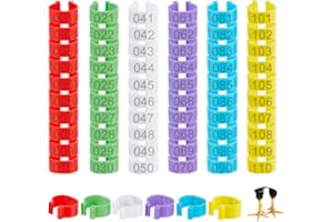 CHGCRAFT 120 Stück 6 Farben Hühnerbeinringe Huhn-Identifikations-Beinbänder Ringe Kunststoff Geflügelbein Identifikationsbänder Vogel Küken Geflügel Beinbänder für Wachteln Huhn Gans Truthahn