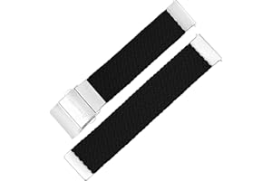 Hearkent Breathable Elastic Nylon Watch Strap with Simple Pressing Switch Buckle, Adjustable Sports Watch Band for Men and Women