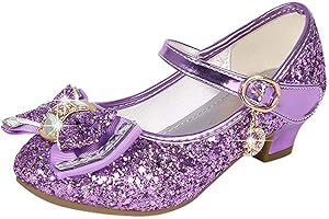 LIQIQI Scarpe da Principessa, Bambina Ballerine Ballo Scarpe Premio Diamante Paillettes Bling Scarpe Principessa Eleganti Anti Scivolo Sala da Ballo Bambini - Chic