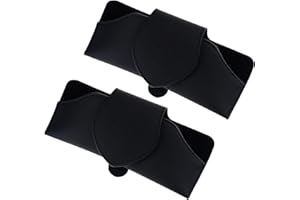‎ETENTOUS ETENTOUS Brillenhalter für Auto - 2er-Pack Leder Magnet Brillenetui, Auto brillenhalter, Auto zubehör, staubdicht, schüttelfest, Verpackung, fällt Nicht leicht ab (SCHWARZ)