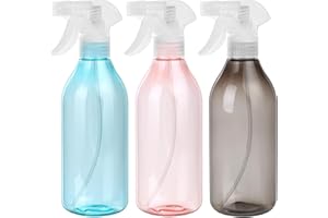 QJKEJI 3 Stk 450ML Zerstäuber Sprühflasche Pflanzen, Wassersprühflasche Pflanzensprüher, Kunststoff Leer Sprühflaschen, Hair Spray Bottles, Wassersprüher für Blumen, Haare, Friseur, Gardena, Reinigung