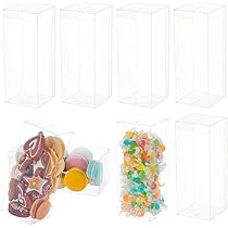 BENECREAT 20 PCS Clear Boîtes De Faveur De Mariage 11x11x11cm Carré PVC Transparent Boîtes Cadeaux Pour Candy Chocolate Valentine