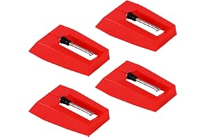 VAYFONI 4-Pack Record Player Needles – Turntable Stylus Replacements with Ruby Tip – Compatible with Crosley, Ion, Jensen, Bush, Teac – Vinyl LP Phonograph Players