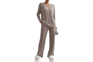 SotRong Ribbed Lounge Wear Co Ord Sets for Women - Uk 2 Pieces Tracksuit Full Set Ladies Pjs Loungewear Sleepwear Homewear