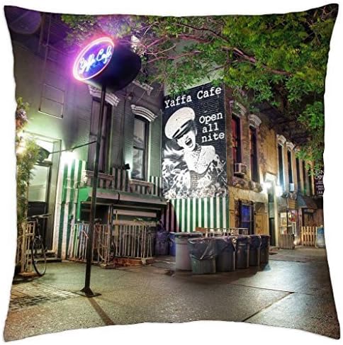 yaffa cafe in greenwich village nyc - Throw Pillow Cover Case (18" x 18")