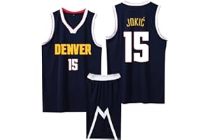 ABRTJCL Pop Maillot Basket Enfant/Adulte - Ensemble Jersey et Short, Sans Manches + Pantalon Court