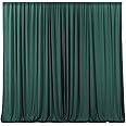 HomeArt 4 Ft. x 8 Ft. Dark Green Backdrop Curtains Panels, Wrinkle Free Polyester Photography Backdrop Drapes, Wedding Party Home Decoration Supplies