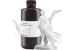 ELEGOO 3D Drucker LCD UV Resin, 405nm Rapid Photopolymer Resin für LCD/DLP 3D Drucker Photopolymer Harz, 1000g Transluzent