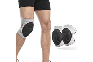 VMINOG Knieschoner Mit Dickem Schwamm Rutschfest Knieschoner Garten Kniekissen Knieschoner 1 Paar,Weich Knieschoner Tanzen Knieschoner Arbeiten,Für Gartenarbeit, Reinigung, Bodenbeläge(grau)