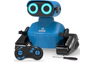 REMOKING Robot Toys for Boys Kids,Remote Control Robot Toys with LED Eyes & Flexible Arms,Dance & Sounds,Toys for 3 4 5 6 Year Old Boys Girls Kids,Children Educational Toys Birthday Gifts (Blue)