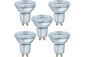 FIINIX 5 x Osram LED Star GU10 Spot Light Bulb, PAR16 Reflector Lamp | Energy Saving 2.3w = 35w Equivalent | 36° Beam Angle, 2700k Warm White