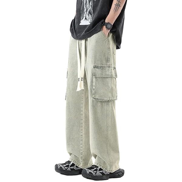 Jeans Strappati Uomo Estivi, Pantaloni Cargo Alla Moda, Vita Elastica Con Coulisse, Modello Harem Hip-hop In Denim, Taglia Asiatica (consigliato 1-2 Misure In Più) - 6