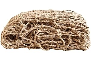 ELCHUIABY Filet De Support Pour Plantes En Corde De Jute Vintage Treillis De Jardin Potager Balcon Terrasse Réseau De Chanvre (1 X 5M)