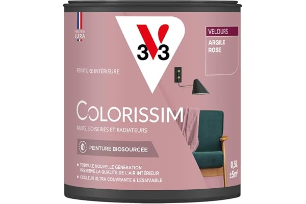 V33 Peinture multi-supports Colorissim® Argile rose Velours 0,5L