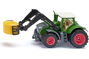 siku 1539, Fendt 1050 Vario Tracteur, Métal/Plastique, Vert, Pinces à balles et cabine amovible