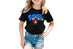GENERIC T-Shirts Fille Garçons Enfant Jeux Olympiques Paris 2024 T-Shirts Manches Courtes Col Rond Fantaisie Fille Garçons Tshirt Mascotte Jeux Olympiques Hauts Décontractés Elégants Blouse
