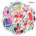 Produktbild Howaf Vinyl Graffiti Flamingo Rosa Aufkleber Decals, 100pcs Wasserdicht Aufkleber Sticker Pack für Auto Motorrad Laptop Skateboard Fahrrad Koffer Notebook Gitarre Gepäck Snowboard Bomb