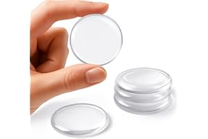 YISCOKO Door stopper-5pcs of Door Handle Protectors-Door stoppers for Walls-Wall Protector-Door stoppers for Walls-Reusable Silicone Transparent Round Wall Protector(1.57inch)