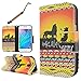 Produktbild Caplog Samsung Galaxy J1 Lederhülle Ledertasche König der Löwen Muster Brieftasche Schtuzhülle für SAMSUNG GALAXY J1 SM-J100H Leder Tasche Kartenfächern Etui Standfunktion Schtuz Handyhülle Magnetic Closure Folio Cover + Eingabestift Touchstift mit Dust Plug