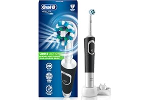 Oral-B Vitality Rechargeable Rotating Electric Toothbrush for Adults | 2 Brushing Modes (Daily & Sensitive) | 2-Min Timer with Quadpacer | 2-Year Warranty & IPX7 Water Resistant | Round Brush Head (Black)