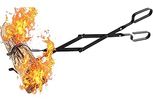 WANDELI Kaminzange Feuerholzzange für Lagerfeuer und Kaminöfen