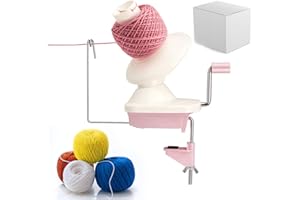 Chingcoo Bobinadora Enrollador de Hilos,Lana Bola Devanadora de Hilo,Ovilladora Manual Rebobinador Fácil de Instalar con Manija de Metal y Alfombrilla de Goma Antideslizante Rosa