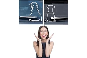 MSPEBEC 2 sztuki naklejek z kreskówek, zabawne naklejki na samochód, naklejki na tylną szybę, urocze naklejki z kreskówki, 30 x 20 cm