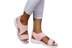 GENERIC Sandalen Breite Füße Damen Leichte Orthopedische Sandals Schuhe Sommerschuhe Bequeme Flach Elegant Sandaletten Sandalen Sommer Barfuss Sandalette Damensandalen Schwarze Treckingsandalen