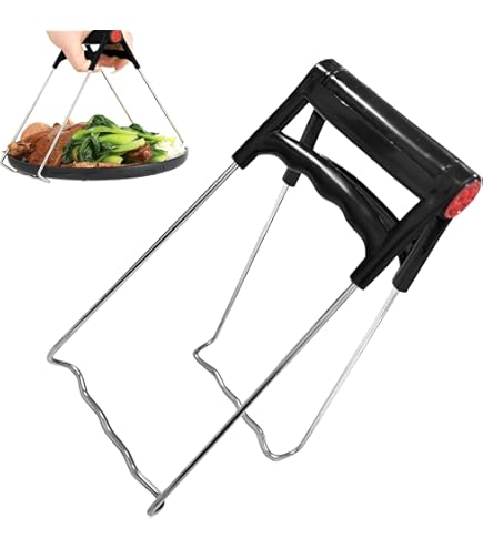 Non-Slip Schotel Tongs, Anti- Scald Plate Gripper Roestvrij staal air fryer tang voor Oven Pizza Plate Dish Clip Air Fryers Hete Gerechten Tong Roestvrij staal Lift Hot Pot (Zwart Non-Slip Schotel Tongs, Anti- Scald Plate Gripper Roestvrij staal air fryer tang voor Oven Pizza Plate Dish Clip Air Fryers Hete Gerechten Tong Roestvrij staal Lift Hot Pot (Zwart