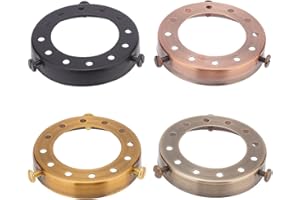 FINGERINSPIRE 4Stück Eisen Lampenschirm Haltering 42.5mm Anschraubbarer Schirmhalter 4 Farben Adapter Retro Pendelleuchte Anschraubbarer Halter Perforierte Lampenabdeckung Für Heimlicht Lampenfassung