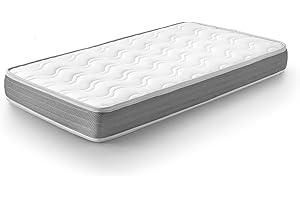 Kuo Baby - Matelas Baloo Plus | Confort Évolutif Réversible | Anti-Acariens et Respirant | Mousse à Mémoire de Forme, 80 x 50 cm, Mini Berceau