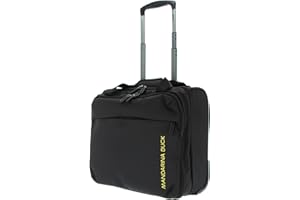 Mandarina Duck Zephyr Rolling Tote, Nero, 40E+1 x 2E+1 x 36 centimeters, Comoda borsa pilot a due ruote