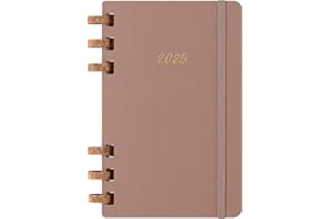 Moleskine Weekly & Monthly Planner, Agenda Settimanale e Mensile Spiral 12 Mesi 2025, Copertina Rigida e Chiusura Elastica, Colore Crush Almond, Formato Large 15x21 cm