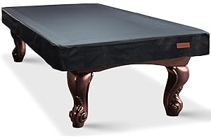 K-Musculo Nappe de Billard en Similicuir Robuste, imperméable et indéchirable pour Table de Billard, 2,2/2,4 m (Noir, 2,4 m)