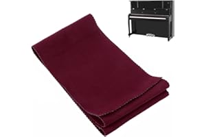ULTNICE Klaviertastatur Abdeckung,Weiche Kratzer staubdichte Tastatur Abdeckung Tuch für Klavier Reinigungs Schutz,Burgunder,128 * 15CM