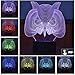 Produktbild Lampe Illusion 3D Berührungsschalter Farbe 7 LED Night Lights USB-Kabel Beleuchtung für Kinder für Baby Sleeping Nightlights Eule