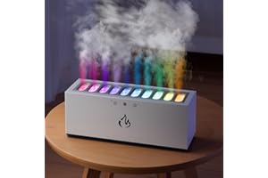 SUEWIDFAY 900ML Humidifier for Bedroom and Home, Essential Oil Diffuser, Air Humidifier for Home Baby Room With 21 LED Lights, Sound Control, 10H-12H Run Time Auto-Off,Yoga, Office, Plants