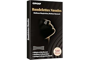 CIPGAP 120 Pièces Bandelette Nasales Premium, Nasal strips dilatateur Nasal, Améliore la respiration contre le ronflement, Forte tenue pour le sport & meilleure qualité de sommeil (Noir)