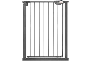 UBRAVOO Barrière pour Chiens, Hauteur 100CM Barrière de Sécurité de Porte pour Enfant 76-84 cm de Large Fermeture Automatique Triple Verrouillage Ouvert Garder la Barrière d'Escalier